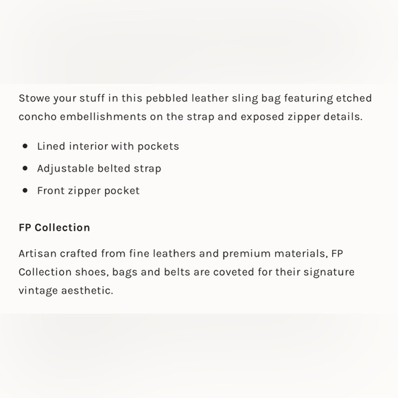 NWOT Free People Wilder Embellished Sling Bag - Picture 6 of 9